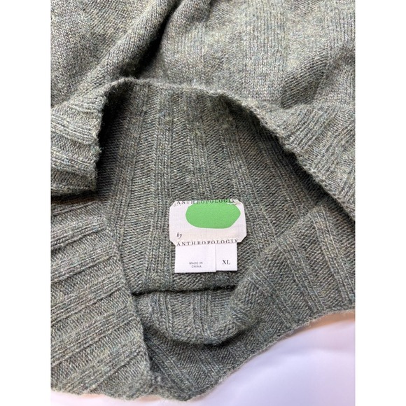 Anthropologie Sweater Dress Womens XL Green Arsenau Wool Blend Bell Sleeves - Picture 5 of 10